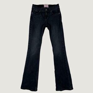Revice Denim Flare Jeans Womens Mid Rise Stretch Denim 27x33 Black Indie Grunge